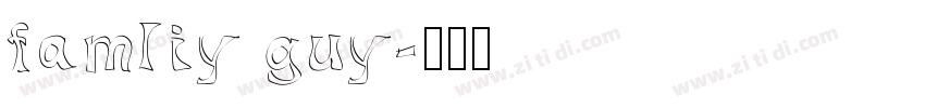 famliy guy字体转换